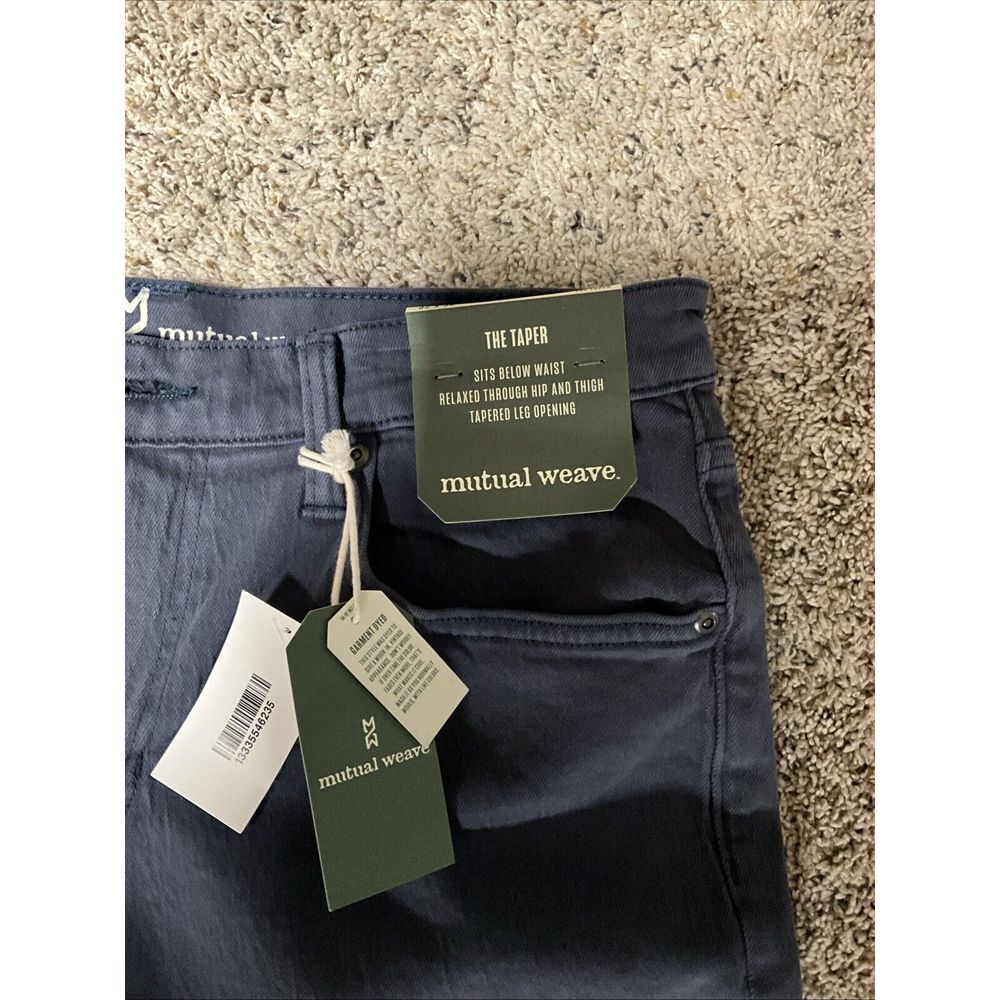 The Taper Men's Pant By Mutual Weave Size 32/30 Sits Below Waist, Relaxed, Taper - Picture 4 of 8